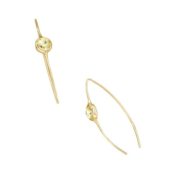 Anthropologie Gold Threader Earrings NWT - Picture 2 of 4